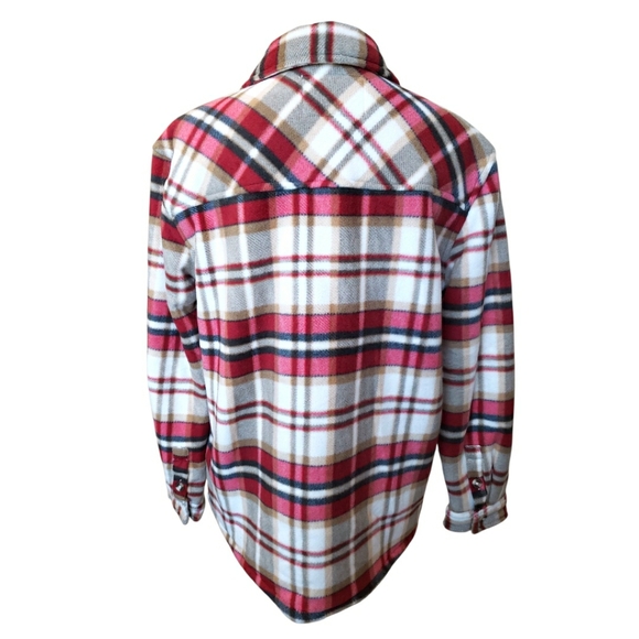 Sage Plaid Fall Sweater Shirt Jacket - Picture 2 of 11
